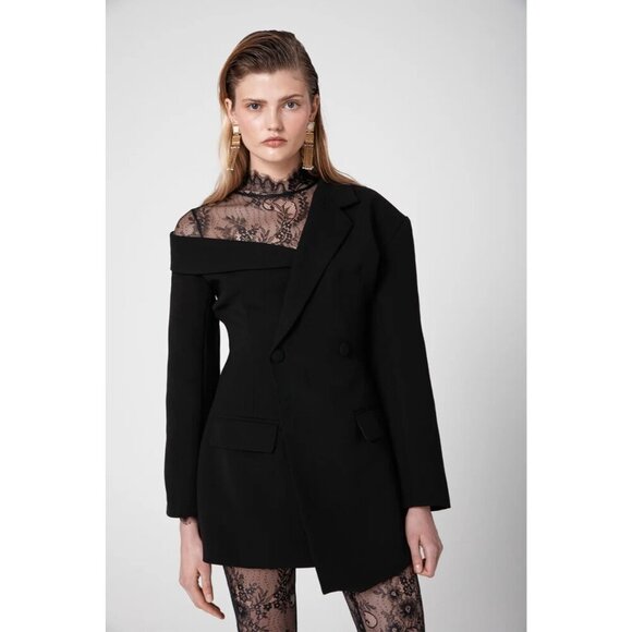 Atoir The Gisele Blazer Dress in Black Large New Womens Jacket Mini Cocktail - Picture 13 of 15